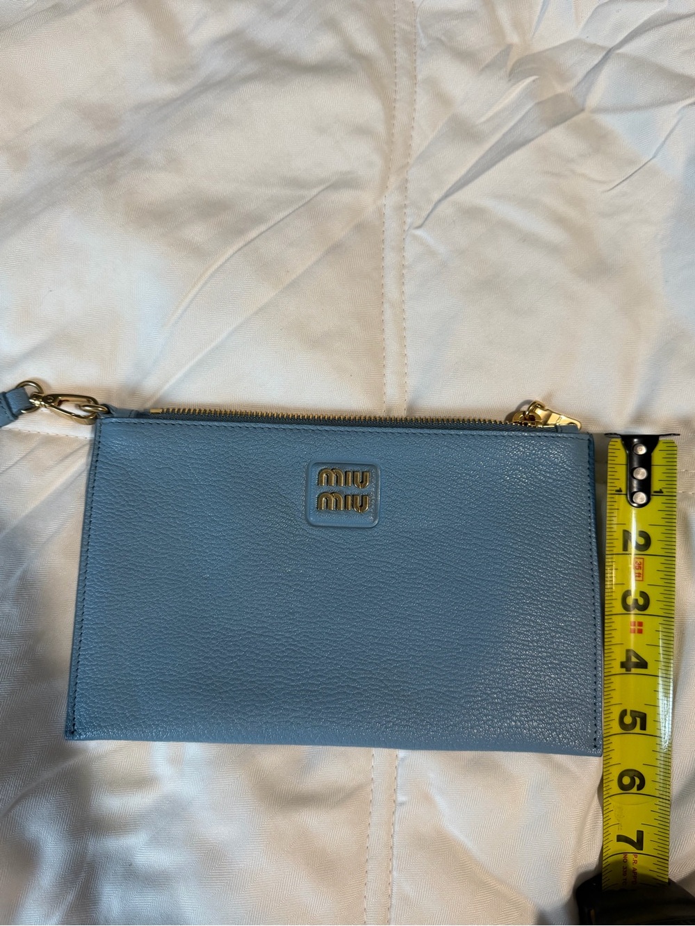 (Authentic) Miu Miu Madras leather clutch bag - Picture 9 of 9